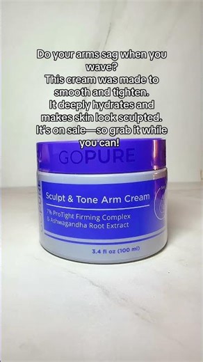 Do your arms sag when you wave? This cream was made to smooth and tighten