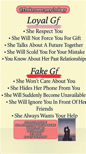 Loyal Gf vs Fake Gf #psychology #growth