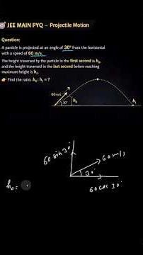 Projectile Motion PYQ 🚀 First vs Last Second Height Trick (JEE Main)