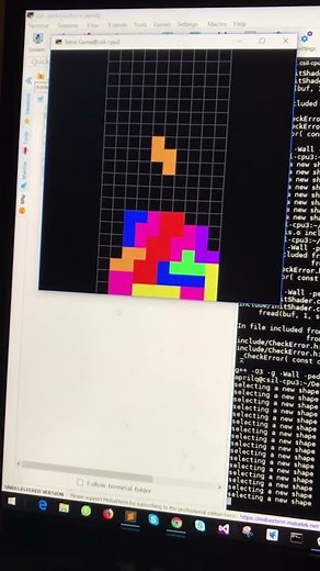 Tetris Game created in C++ and OpenGL
