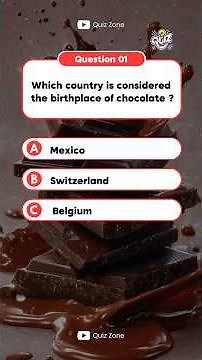 Can You Answer These 5 Food Trivia Questions ? 🌍🍫#food #quiz #quiztime #trivia