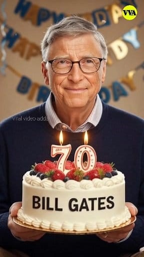 Happy 70th Birthday To Bill Gates 🎂🎉 #happybirthday #BillGates #birthdaycelebration #businessowner #fblifestyle | Viral Video Adda