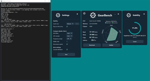 GearBench - New memory Benchmark tool for enthusiasts !