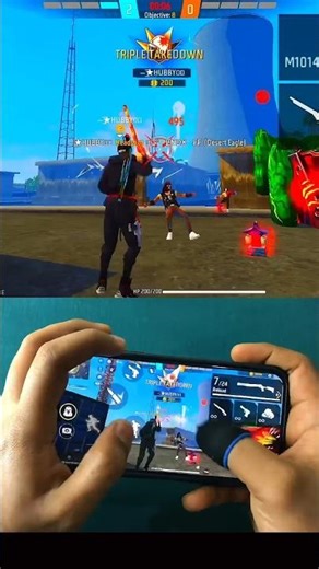 3 Finger Custom Hud Free Fire Handcam Gameplay 🎯🔥 #freefirehandcam #iphone6sfreefire #trendingshorts