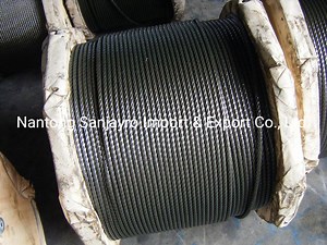 [Hot Item] Derricking Ungalvanized Steel Wire Rope 6X37 FC with A2