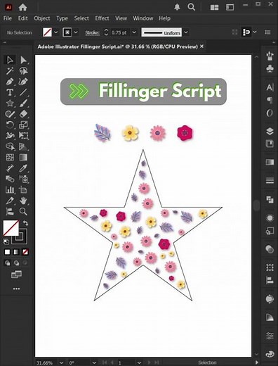 Fillinger Script | Auto Filling | Adobe illustrator | Tips and Tricks