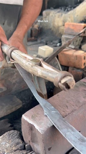 Traditional blacksmith kitchen knife making