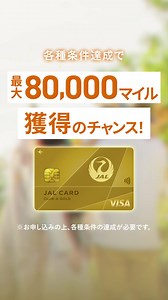＼入会キャンペーン実施中✨／ 今なら最大80,000マイル獲得のチャンス❕ 一家に一枚JALカード💳 家族プログラムに登録すると、家族のマイルをあわせて特典交換ができる👍 旅行のお供にJALカード✈️ | JAPAN AIRLINES (JAL)