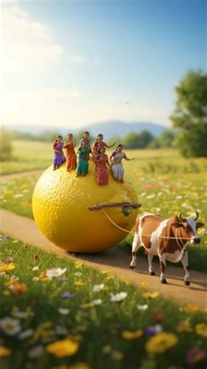 Lemon car traveling many beautiful girls#animation