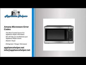 Amana Microwave Error Codes