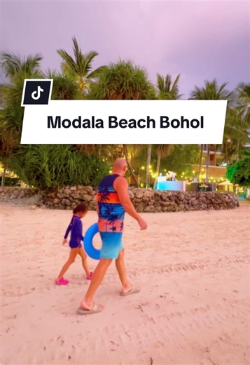 Unpacking can wait. First night stroll along the low-tide white sands of Modala. Bohol is already magic. 🤍 #Bohol #ModalaBeachResort #Panglao #TravelPOV #JaysPhilippines