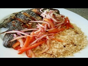 Ivorian Recipe :- How to make Attieke with a Fried Tilapia