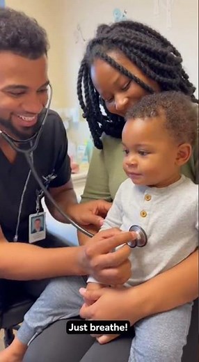 Doctor Says “Breathe”… Baby Copies Him 😂👶 Funniest Checkup Ever"#FunnyBaby #DoctorVisit #ToddlerTalk
