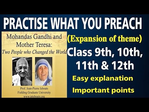 Practice what you preach| Expansion of Ideas |Proverb | Thought | Idioms | Slogan | Essay | Writing