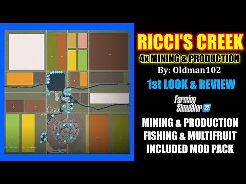 Ricci's Creek 4x Mining & Production Map "First Look & Review" Farming Simulator 22