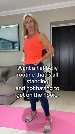 83K views · 898 reactions | Here’s a flat belly abs home routine without having to get up and down on the floor. It’s all standing, low impact and easy on the knees and great for beginners#. Give it a go!! 珞 #bodytransformation #weightloss #menopause #exercise #wo #Fitness #getmoving #exerc #bodypositivity #weightlos #fit #getfit #exercise #goal #transfor #Fitness #weightloss #workout #over40 | Coach Manuel | Facebook