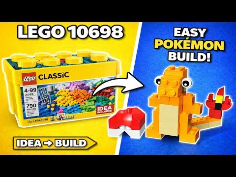 How to Build CHARMANDER using Lego 10698. Lego Pokémon ideas. LEGO 10698 IDEAS.