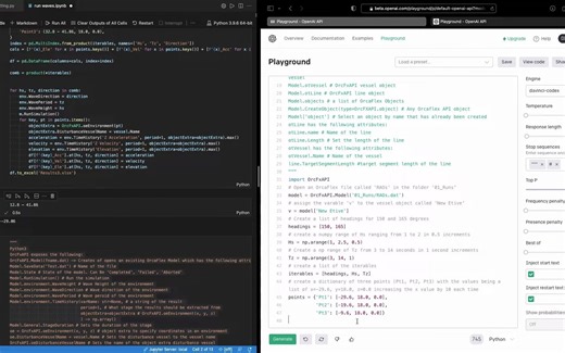 OpenAI/Codex写的OrcaFlex建模例子