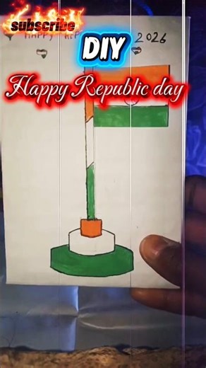 how to make cardboard Republic day card #short 🇮🇳