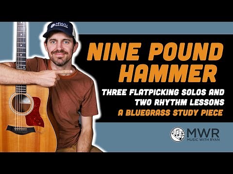Nine Pound Hammer Guitar Lesson - Bluegrass Study Piece - Lead and Rhythm Arrangements!