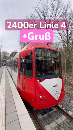 2400er als Linie 4 | Abfahrt + Gruß | #stadtbahn #köln #tram #kvb