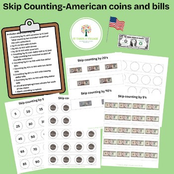 Money-Skip Counting-American (coins and bills)