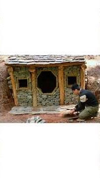 Man built a MOSS-COVERED Fortress🌿#shorts #shortsfeed #survival #bushcraft #survivalskills #offgrid