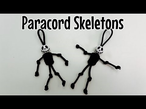 How to make a paracord skeleton - simple knotting technique for a cute Halloween craft 🎃💀