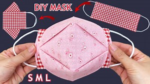Easy Cute Mask All Size! Diy Breathable 3D Face Mask Easy Pattern Sewing Tutorial | | P&K Handmade