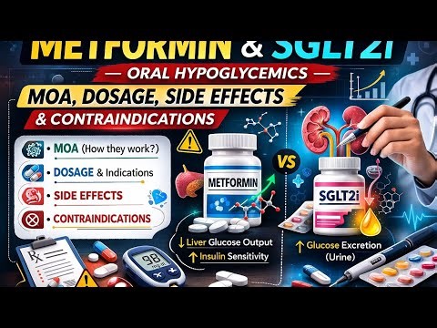 Metformin & SGLT2 Inhibitors | MOA, Dosage, Side Effects & Contraindications Explained