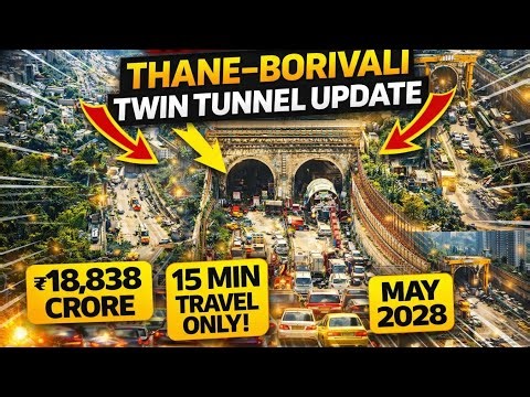 Thane–Borivali Twin Tunnel Progress 2026 | Travel Time 15 Minutes? Full Details!