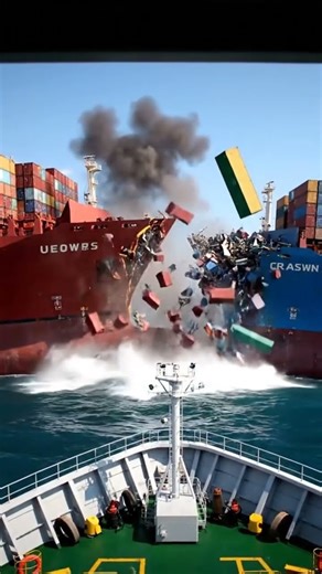 ⚠️ BREAKING Ships Collide! #Alert