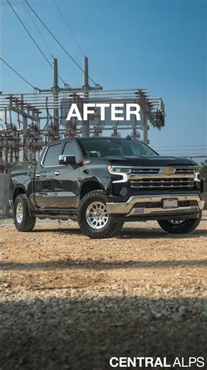 Eibach Stage 2 Lift on a 2023 Chevy Silverado Before & After