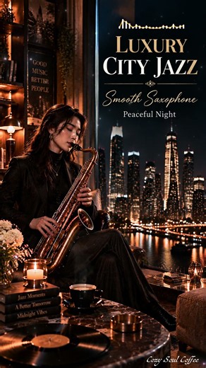 Smooth Jazz for Relaxation – Luxury City Lounge Vibes with Soulful Saxophone