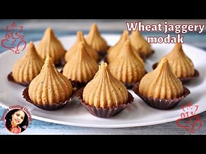 Wheat modak | Atta modak recipe | wheat flour modak with jaggery | wheat oats modak recipe