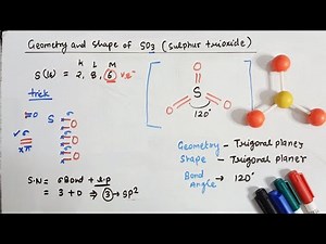 Geometry and shape of SO3 l Sulphur trioxide l hybridization l bond angle l chemistry l
