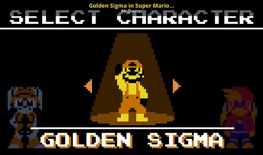 Golden Sigma in Super Mario Bros Remastered Mod for Super Mario Bros. Remastered [Unofficial] | SMB1R Mods