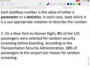 AP Statistics Chapter 7 Test Review