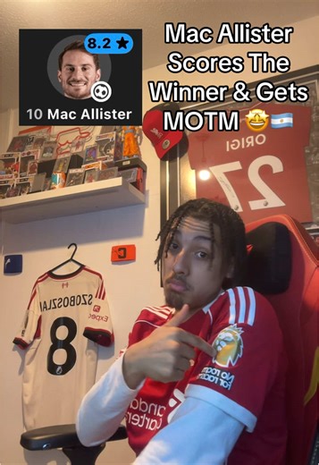 Mac Allister Scores Winner and Wins MOTM Award