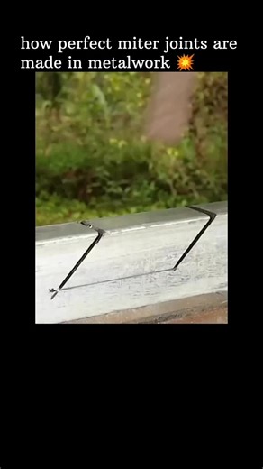 Education on Instagram: "Perfect miter joints like this are a hallmark of skilled craftsmanship, where precise angles and smooth cuts meet to create seamless connections. The joint here is likely cut at a 45-degree angle on each piece, resulting in a flawless 90-degree corner when assembled—commonly used in metalwork and carpentry for clean, professional edges. Getting this level of accuracy requires not only the right tools, like a miter saw or chop saw, but also a deep understanding of measure