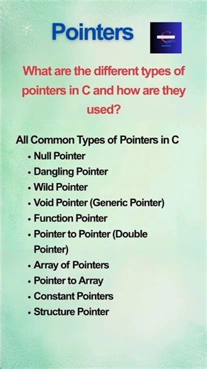 Types of Pointers in C Explained | Part 1🔥 | Beginner to Advanced #shortsfeed #shorts #viralvideo
