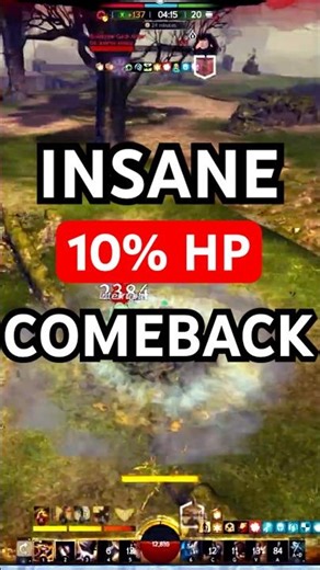 INSANE 10% HP Warrior (Paragon) Comeback 💀🔨 | Guild Wars 2 #guildwars2 #mmorpg #gw2 #paragon