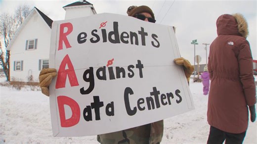 In Menomonie, protesters push back on proposed data center