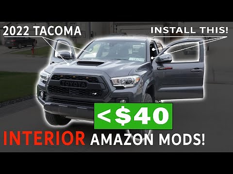 EASY AMAZON ACCESSORIES INSTALL on the 2022 Toyota Tacoma TRD Sport | Part B INTERIOR MODS