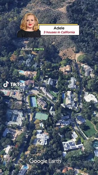 Adele went big! She bought 3 house right next to each other - but why? 😳💰 Let’s take a look inside! #adele #celebrity #celebrityhomes #luxuryrealestates #singer #googleearth #homeuk #house #penthouse #fyp #foryoupage❤️❤️ #unitedkingdom #beverlyhills #california #capcut #viral_video