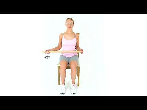 Shoulder External Rotation with Dowel Rod Sitting