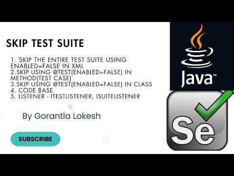 Selenium Java Tutorial 28: Skip Test Suite in Selenium Java TestNG #seleniumwebdriver #testng