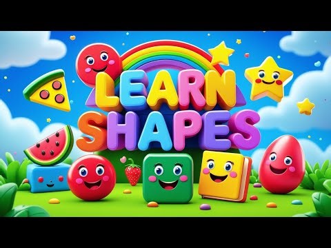 Shapes for Kids | Fun 3D Cartoon Learning | Circle, Square, Star, Heart, Oval