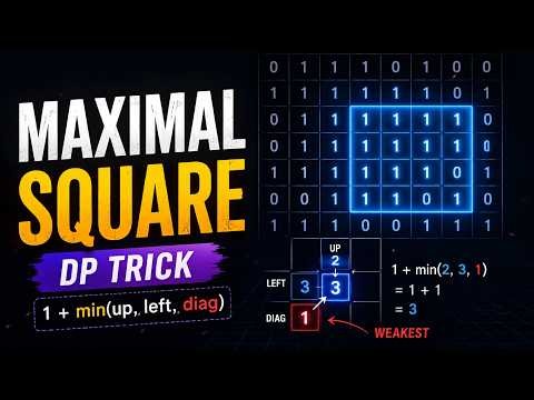 The DP Trick That Solves Every Grid Problem | Maximal Square