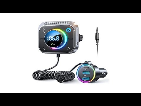 Review: Bluetooth 5.3 FM/AUX Bluetooth Car Adapter, JOYROOM【Air Vent Installation & Bass Boost】